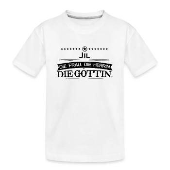 geburtstag legende goettin Jil - Kinder Premium Bio T-Shirt - Weiß - Vorne