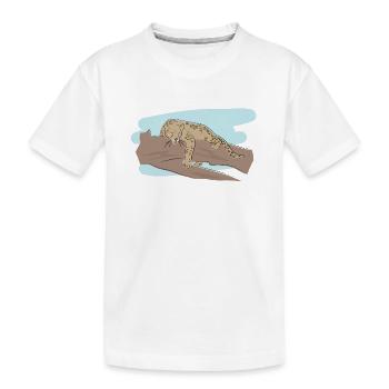 Design illustré avec Jaguar - T-shirt bio Premium Enfant - blanc - Devant