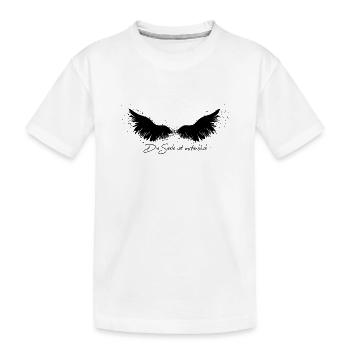 Aus der Kollektion »Trauerkleidung & Accessoires« - Kinder Premium Bio T-Shirt - Weiß - Vorne