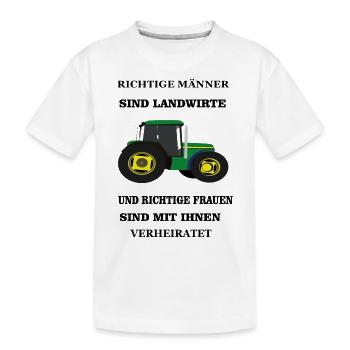 landwirte - Kinder Premium Bio T-Shirt - Weiß - Vorne