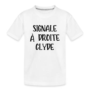 signale à droite clyde - T-shirt bio Premium Enfant - blanc - Devant