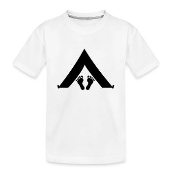 Zelt - Kinder Premium Bio T-Shirt - Weiß - Vorne
