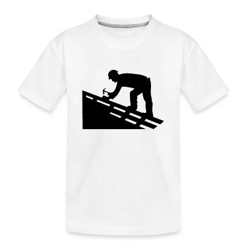 Roofer - Kids' Premium Organic T-Shirt - white - Front
