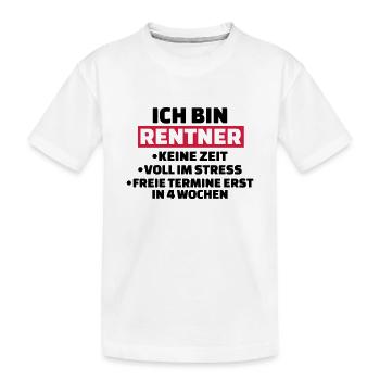 Rentner - Kinder Premium Bio T-Shirt - Weiß - Vorne