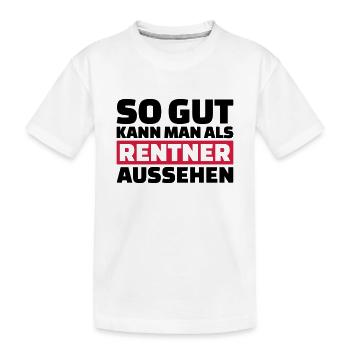 Rentner - Kinder Premium Bio T-Shirt - Weiß - Vorne