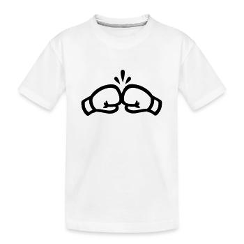 Boxing Gloves - Kids' Premium Organic T-Shirt - white - Front