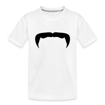 Hipster-Schnurrbart Schnurrbart Bart beard12 - Kinder Premium Bio T-Shirt - Weiß - Vorne