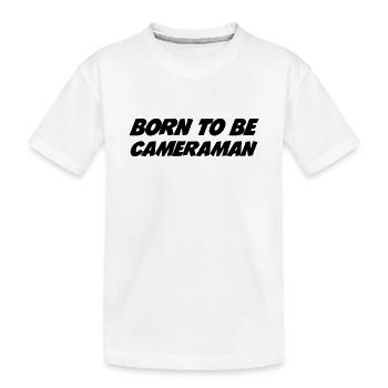 Cameraman / Camera / Kameramann / Kamera - Kinder Premium Bio T-Shirt - Weiß - Vorne