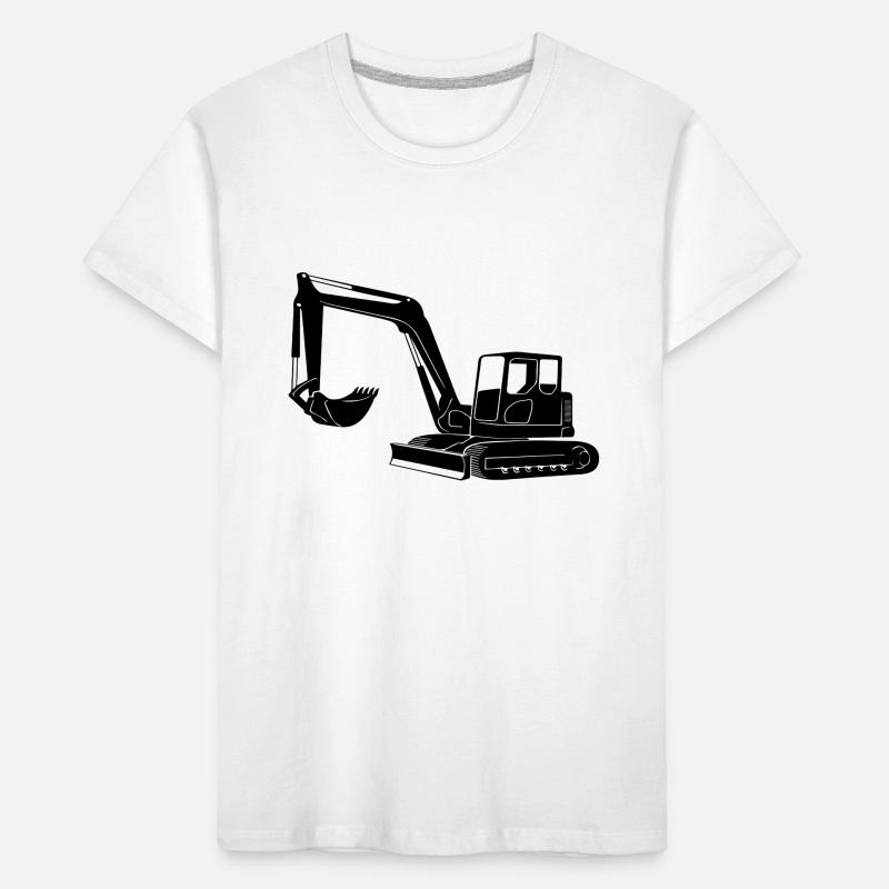 Excavator Driver Silhouette - Construction Equipment Operator Kids' Premium Organic T-Shirt