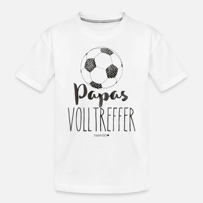 Papas Volltreffer - Kinder Premium Bio T-Shirt - Weiß