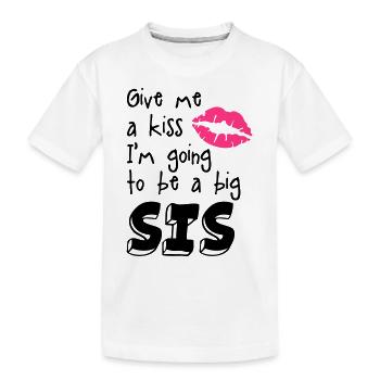 big sister - Kids' Premium Organic T-Shirt - white - Front