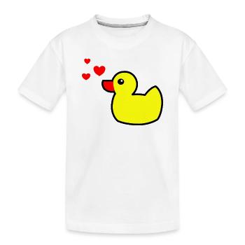 Quietscheente Gelb Valentinstag 2 - Kinder Premium Bio T-Shirt - Weiß - Vorne