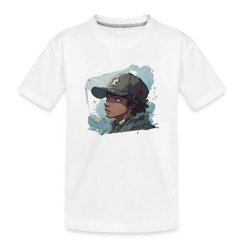 Rappeur de style anime - T-shirt bio Premium Enfant - blanc - Devant