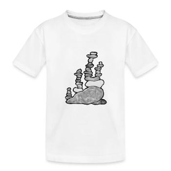 Stones - Kinder Premium Bio T-Shirt - Weiß - Vorne