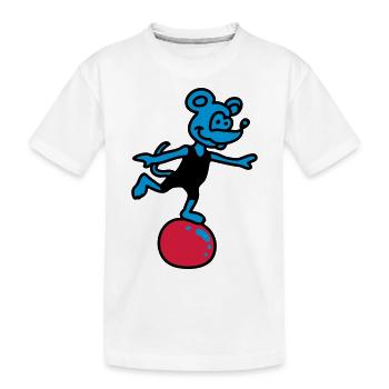 sportliche Maus 3 - Kinder Premium Bio T-Shirt - Weiß - Vorne