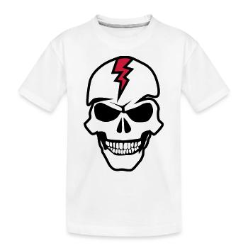 death head skull eclair dead haed - Kids' Premium Organic T-Shirt - white - Front