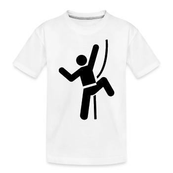 Rock Climbing - Kids' Premium Organic T-Shirt - white - Front