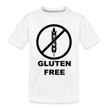 Gluten Free - Kids' Premium Organic T-Shirt - white - Front