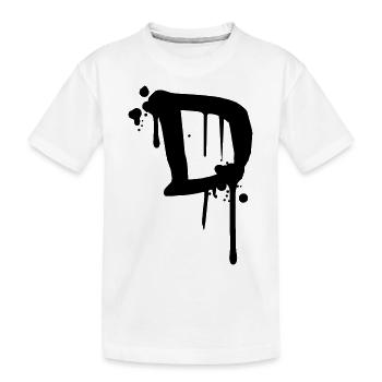 D Graffiti drops Farbklex blood spray - Kids' Premium Organic T-Shirt - white - Front