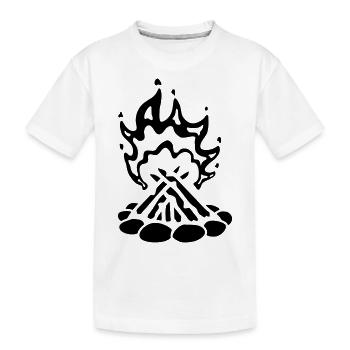 Feu de camp Camping Stones - T-shirt bio Premium Enfant - blanc - Devant