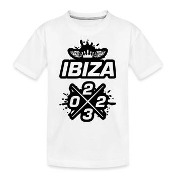 Ibiza 2023 - Kinder Premium Bio T-Shirt - Weiß - Vorne