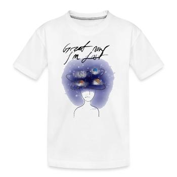 Lost in thought - Kids' Premium Organic T-Shirt - white - Front