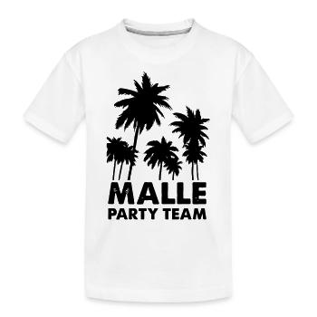 Malle Party Team - Kids' Premium Organic T-Shirt - white - Front