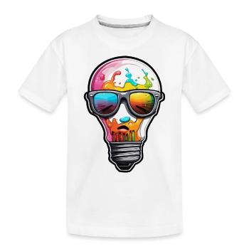 Ampoule / Ampoule / Luminosité / Lumière - T-shirt bio Premium Enfant - blanc - Devant