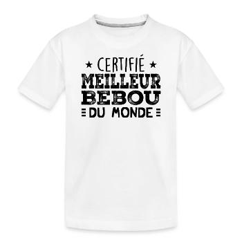 Homme Grand Père Surnom Papa Humour Meilleur Bébou - T-shirt bio Premium Enfant - blanc - Devant
