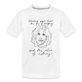 Oscar Wilde - Kinder Premium Bio T-Shirt - Weiß - Vorne