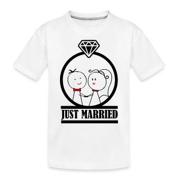 couple vient de se marier 001 - T-shirt bio Premium Enfant - blanc - Devant