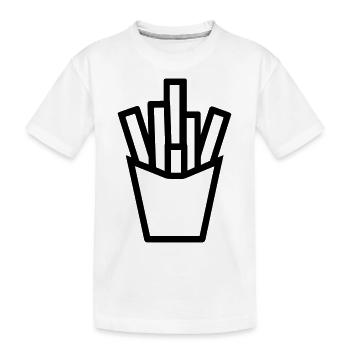 French fries - Kids' Premium Organic T-Shirt - white - Front