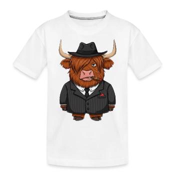 Highland cow mafia - Kids' Premium Organic T-Shirt - white - Front