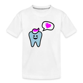 zahn punk zahnarzt dentist - Kids' Premium Organic T-Shirt - white - Front