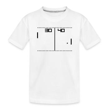 vintage tennis game - Kids' Premium Organic T-Shirt - white - Front