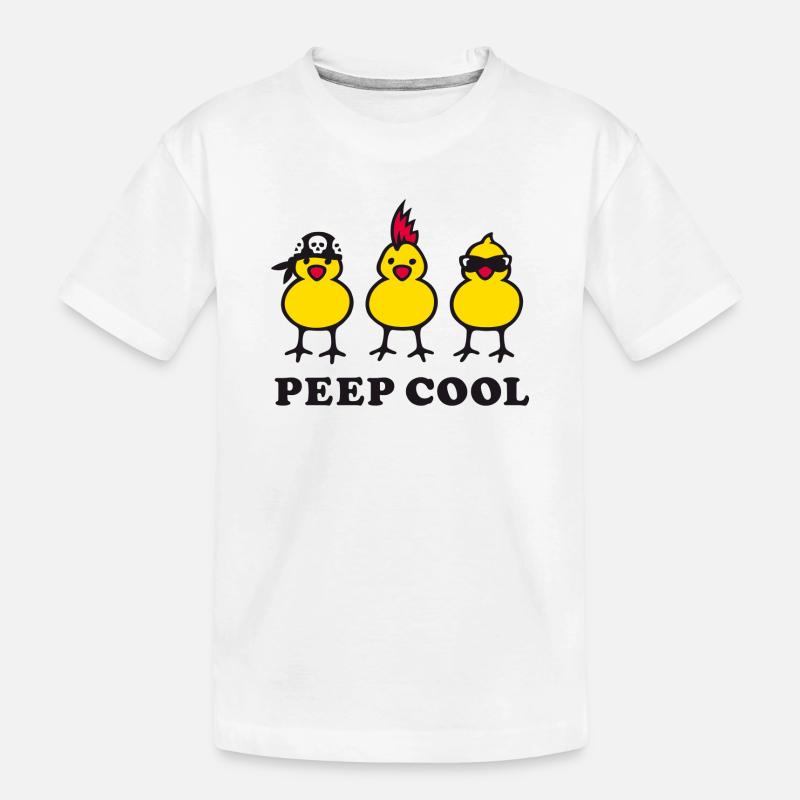Peep Cool - Kinder Premium Bio T-Shirt - Weiß