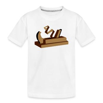 une raboteuse en bois - T-shirt bio Premium Enfant - blanc - Devant