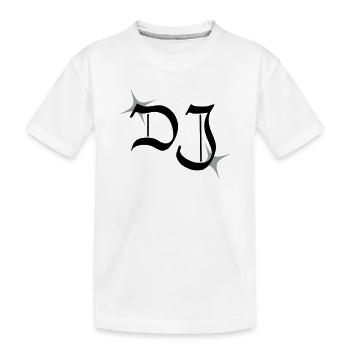 DJ Monogramm - Kinder Premium Bio T-Shirt - Weiß - Vorne