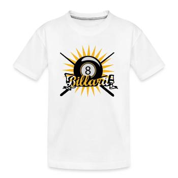 Une boule de billard - T-shirt bio Premium Enfant - blanc - Devant