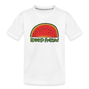 Melone - Kinder Premium Bio T-Shirt - Weiß - Vorne
