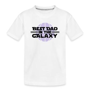 Beste Vati in der Galaxie - Kinder Premium Bio T-Shirt - Weiß - Vorne