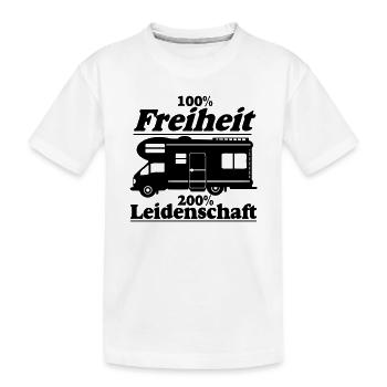 Wohnmobil,Camping,Fun Shirt,Wohnmobil Freiheit(25) - Kinder Premium Bio T-Shirt - Weiß - Vorne