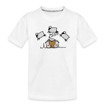 La compter les moutons - T-shirt bio Premium Enfant - blanc - Devant
