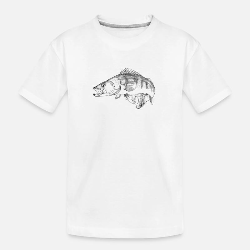 pike-perch - Kids' Premium Organic T-Shirt - white