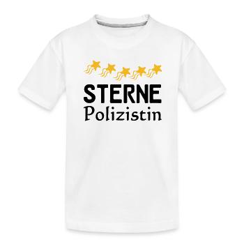 Sterne Polizistin Geschenk - Kinder Premium Bio T-Shirt - Weiß - Vorne