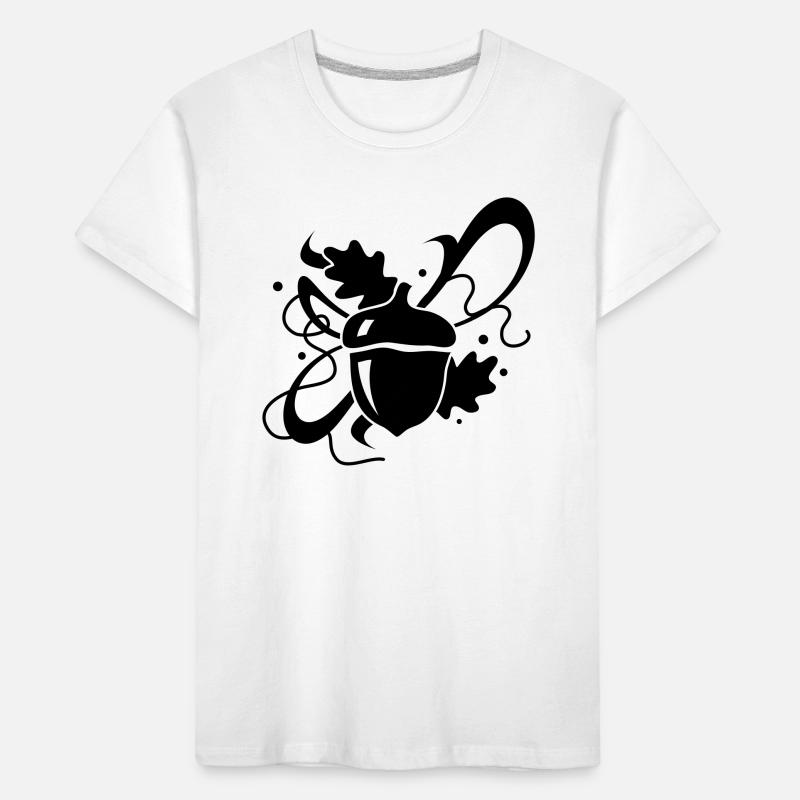 Eichel mit Eichenblätter Kinder Premium Bio T-Shirt