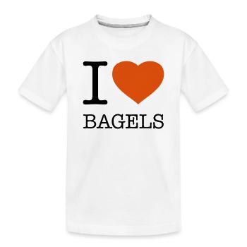 J’AIME LES BAGELS Bagel - T-shirt bio Premium Enfant - blanc - Devant