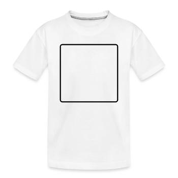 abgerundetes Rechteck - Kinder Premium Bio T-Shirt - Weiß - Vorne
