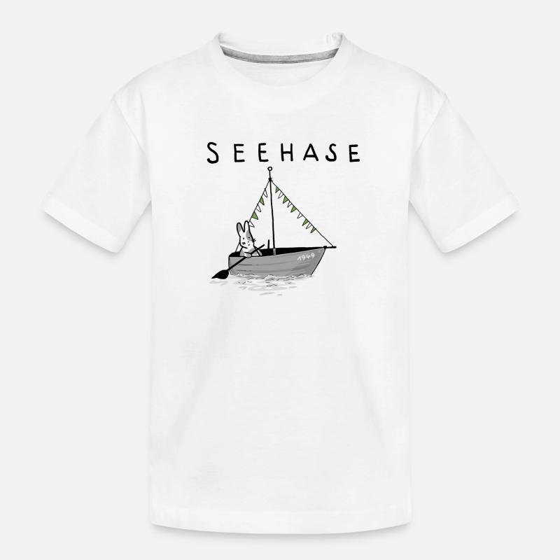 Seehase Bodensee - Kinder Premium Bio T-Shirt - Weiß