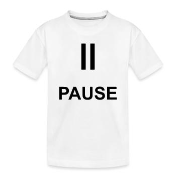 Pause Auszeit Geschenk Statement - Kinder Premium Bio T-Shirt - Weiß - Vorne